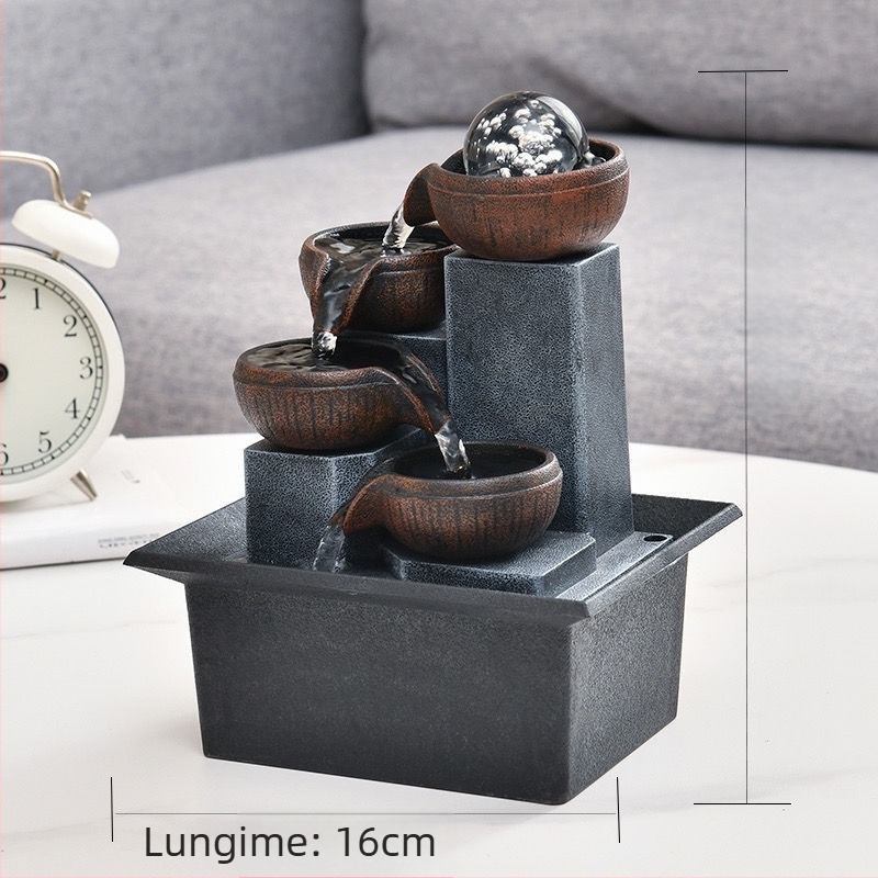 Fântână decorativă de birou - Rășină - Stil simplu și modern