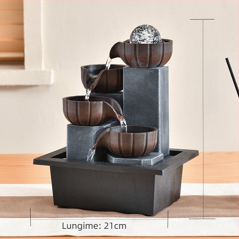 Fântână decorativă de birou - Rășină - Stil simplu și modern