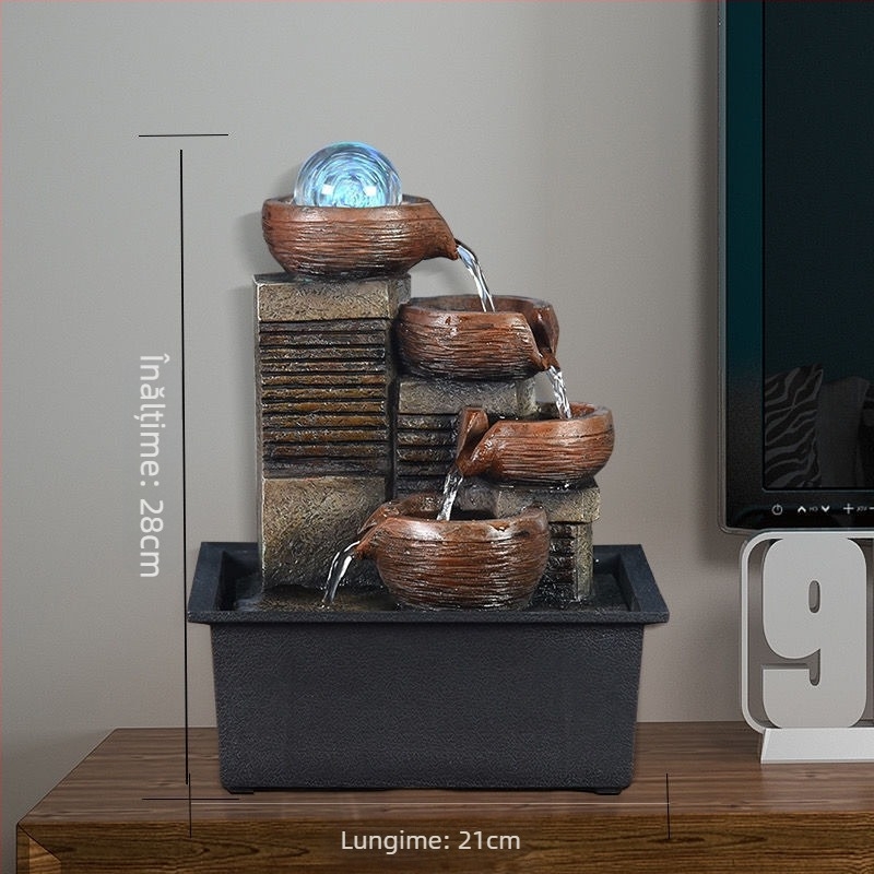 Fântână decorativă de birou - Rășină - Stil simplu și modern