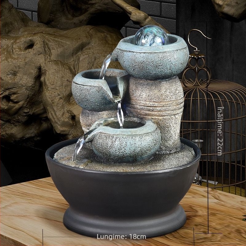 Fântână decorativă de birou - Rășină - Stil simplu și modern