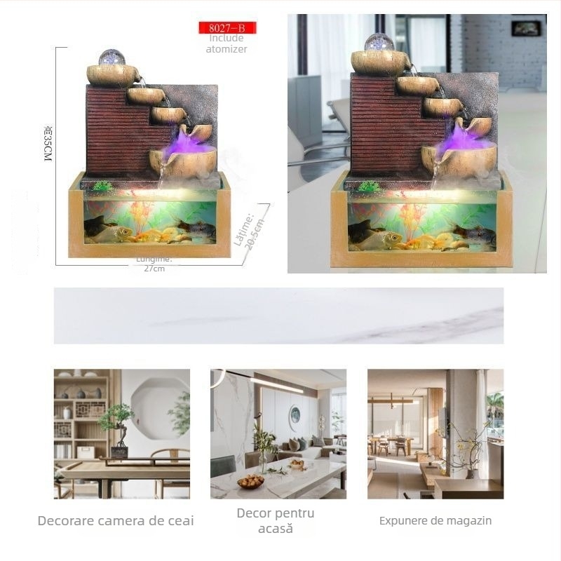 Fântână decorativă de birou - Rășină - Stil simplu și modern