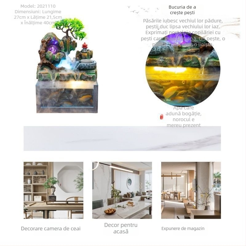 Fântână decorativă de birou - Rășină - Stil simplu și modern