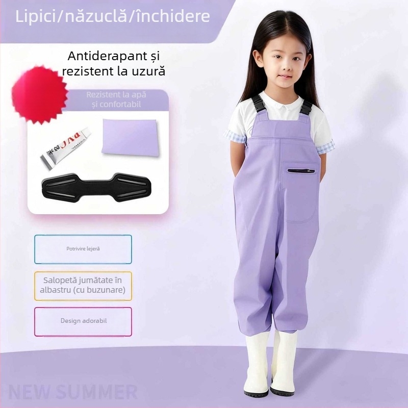 Combinezon impermeabil pentru copii, în stil unic, pentru joacă în apă — respirabil, uscare rapidă, rezistent la uzură, unisex, pentru pescuit și înot