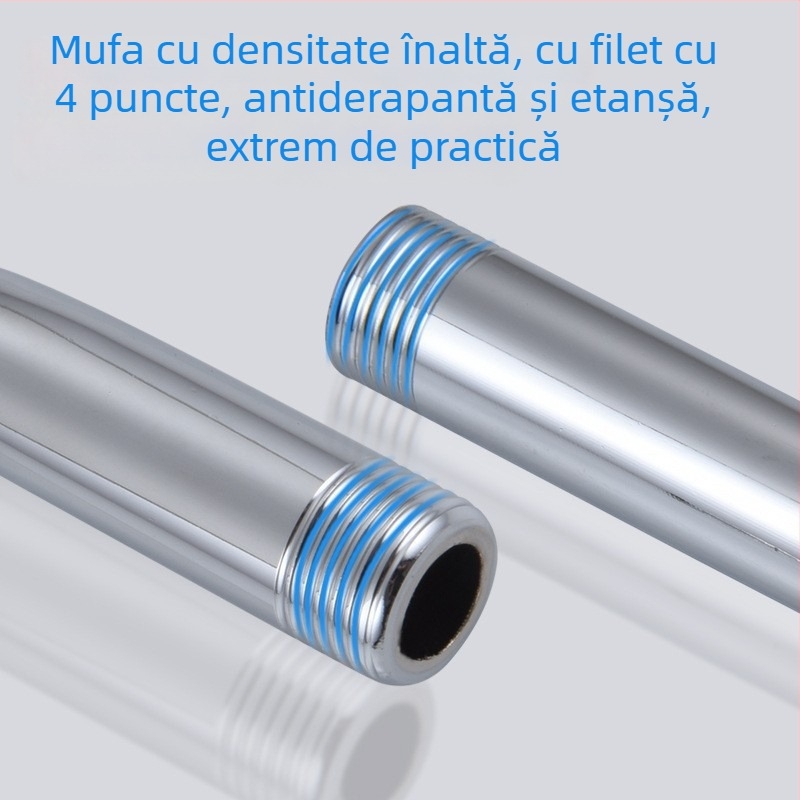 Brat de duș cu cot rotund ascuns, oțel inoxidabil, stil modern minimalist, duză de pulverizare superioară