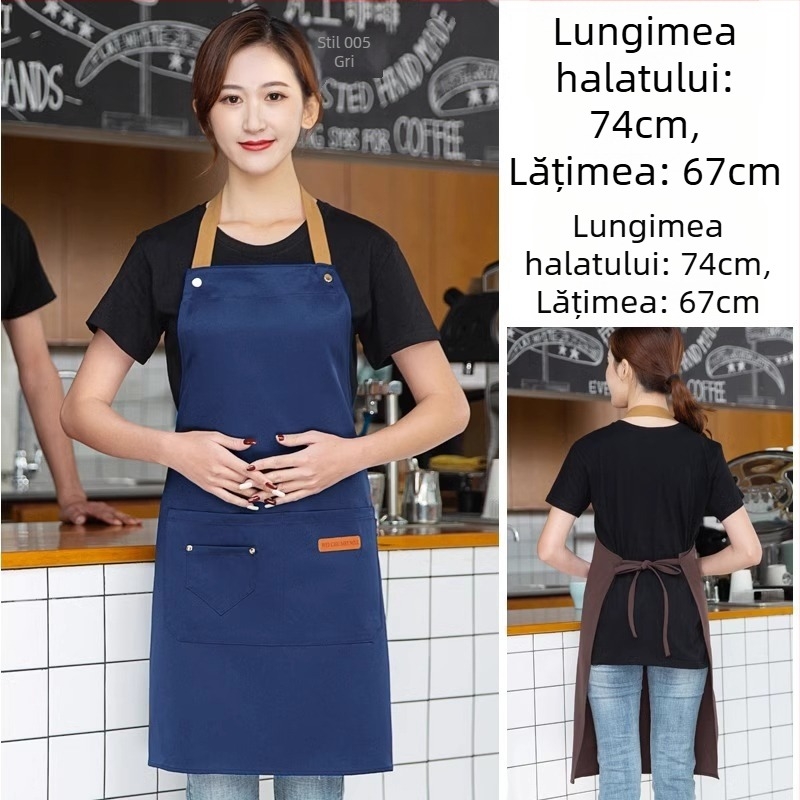 Șorț fără mâneci pentru catering, anti-murdărire, din bumbac 100%, stil coreean, pentru adulți