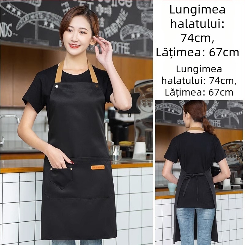 Șorț fără mâneci pentru catering, anti-murdărire, din bumbac 100%, stil coreean, pentru adulți