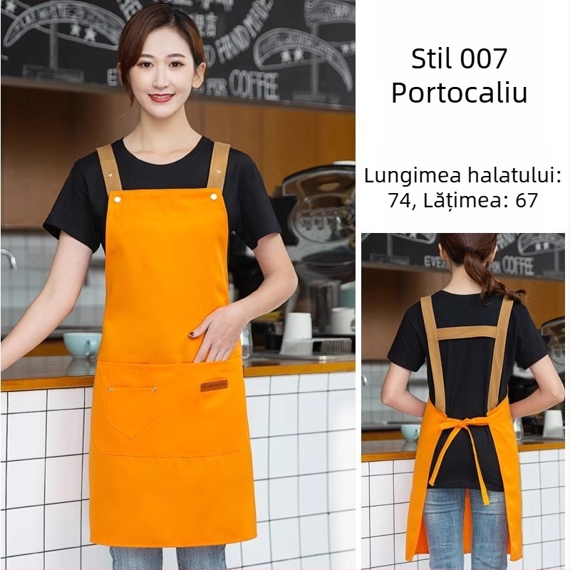 Șorț fără mâneci pentru catering, anti-murdărire, din bumbac 100%, stil coreean, pentru adulți