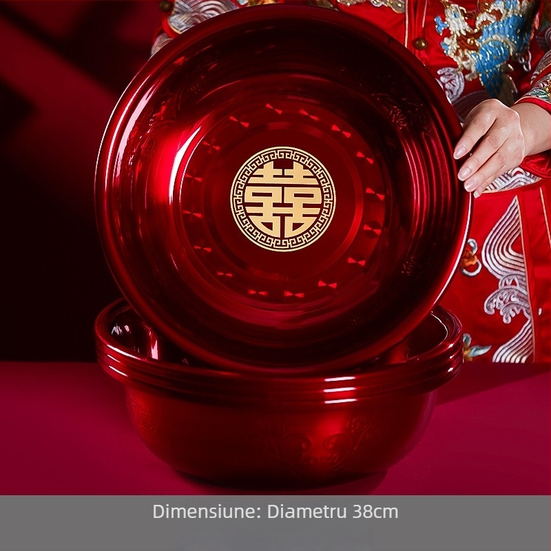 Set de lavoare pentru nuntă — oțel inoxidabil 201, brand Fei Xun Fei, decor de nuntă, model cu cuvântul fericit