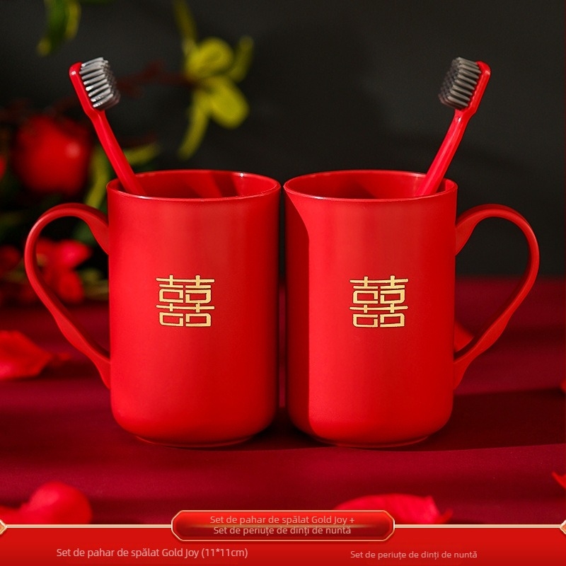 Set de lavoare pentru nuntă — oțel inoxidabil 201, brand Fei Xun Fei, decor de nuntă, model cu cuvântul fericit