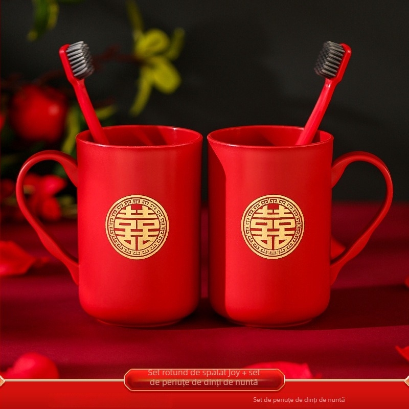 Set de lavoare pentru nuntă — oțel inoxidabil 201, brand Fei Xun Fei, decor de nuntă, model cu cuvântul fericit