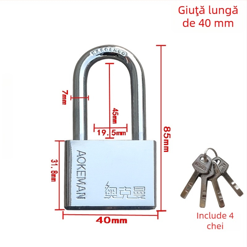 Lacăt Blade pentru uși | Carcasă din fier | Brand Oakman | Utilizare casnică | Stil modern simplu