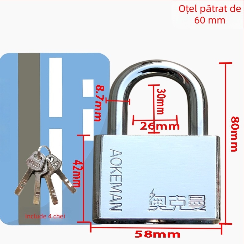 Lacăt Blade pentru uși | Carcasă din fier | Brand Oakman | Utilizare casnică | Stil modern simplu