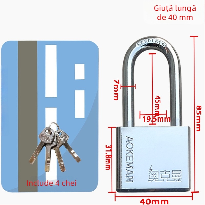Lacăt Blade pentru uși | Carcasă din fier | Brand Oakman | Utilizare casnică | Stil modern simplu