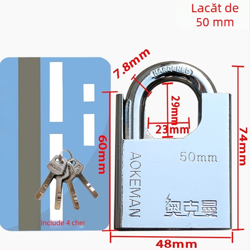 Lacăt Blade pentru uși | Carcasă din fier | Brand Oakman | Utilizare casnică | Stil modern simplu