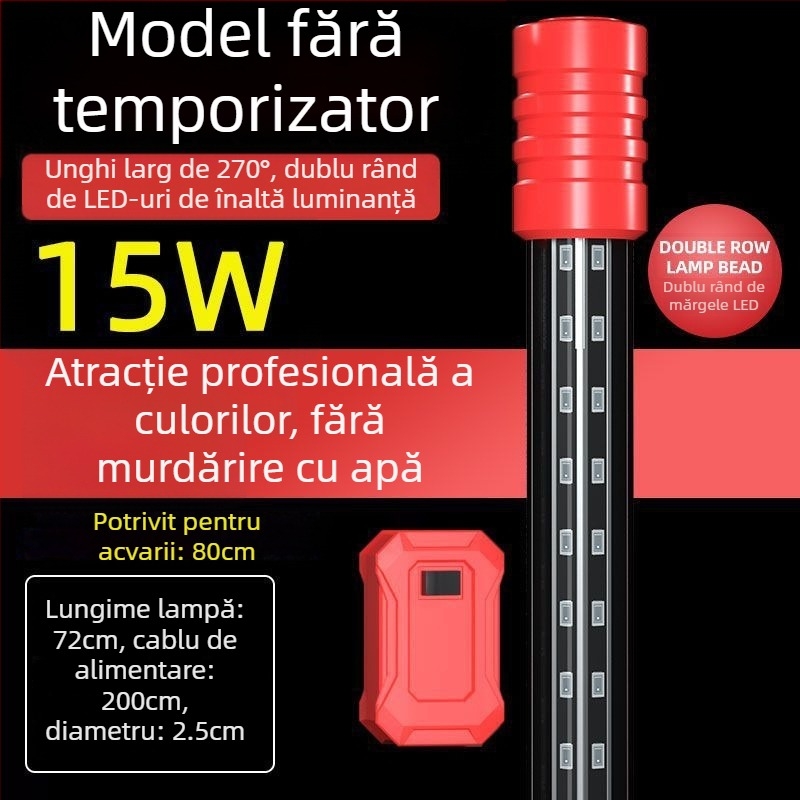 Lumină submersibilă pentru acvariu, rezistentă la apă, extrem de luminoasă, intensificatoare de culoare (Material: Alte; Importat: Nu; Marca: Nothing)