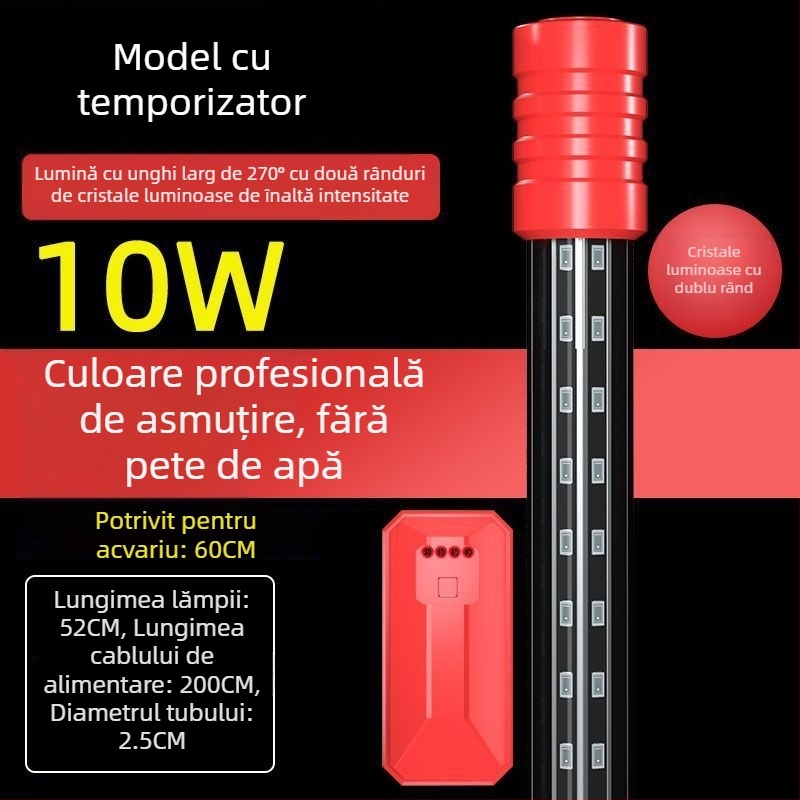 Lumină submersibilă pentru acvariu, rezistentă la apă, extrem de luminoasă, intensificatoare de culoare (Material: Alte; Importat: Nu; Marca: Nothing)