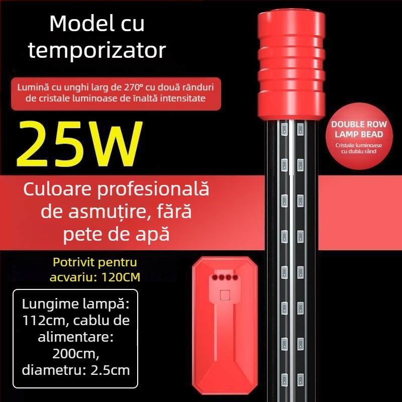 Lumină submersibilă pentru acvariu, rezistentă la apă, extrem de luminoasă, intensificatoare de culoare (Material: Alte; Importat: Nu; Marca: Nothing)