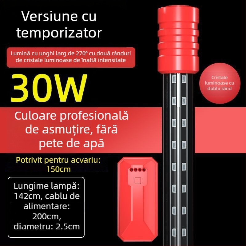 Lumină submersibilă pentru acvariu, rezistentă la apă, extrem de luminoasă, intensificatoare de culoare (Material: Alte; Importat: Nu; Marca: Nothing)