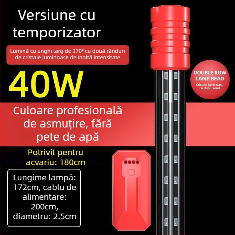 Lumină submersibilă pentru acvariu, rezistentă la apă, extrem de luminoasă, intensificatoare de culoare (Material: Alte; Importat: Nu; Marca: Nothing)