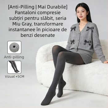 Colanți femei cu căptușeală din fleece, groși, cu dungi verticale, înaltă elasticitate, lungime trei sferturi, piesă unică