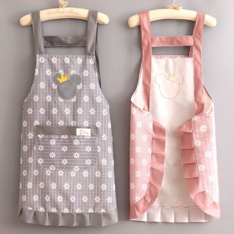 Set șorțuri, fără mâneci, din canvas rezistent la apă, stil proaspăt, model uni