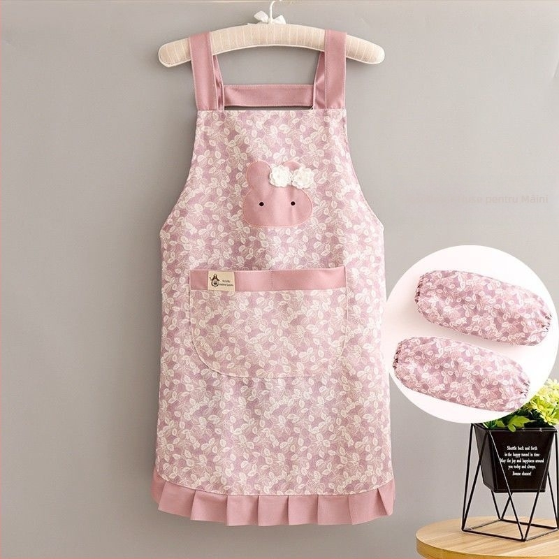 Set șorțuri, fără mâneci, din canvas rezistent la apă, stil proaspăt, model uni