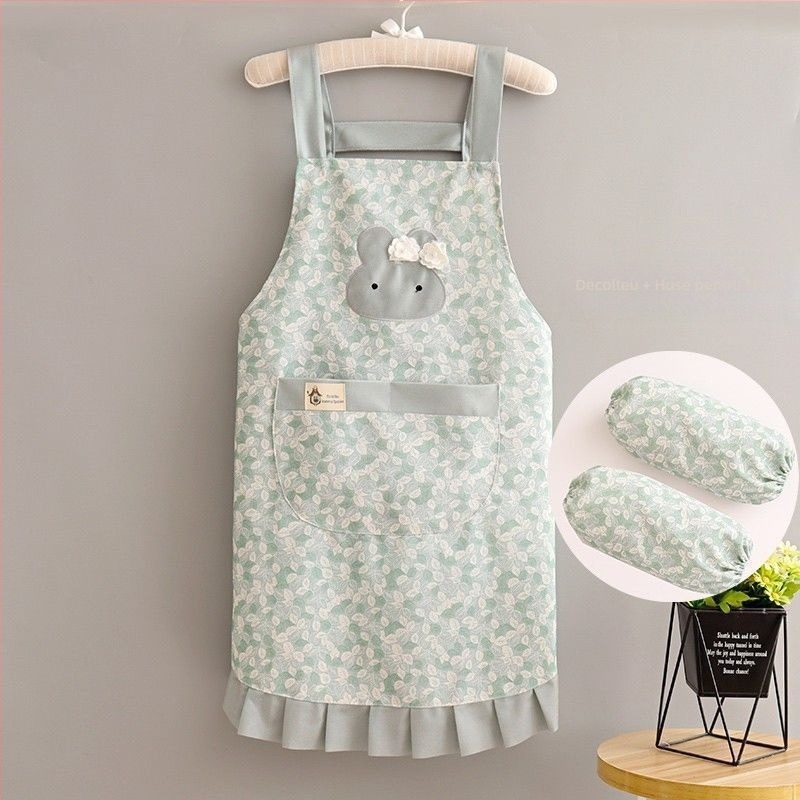 Set șorțuri, fără mâneci, din canvas rezistent la apă, stil proaspăt, model uni