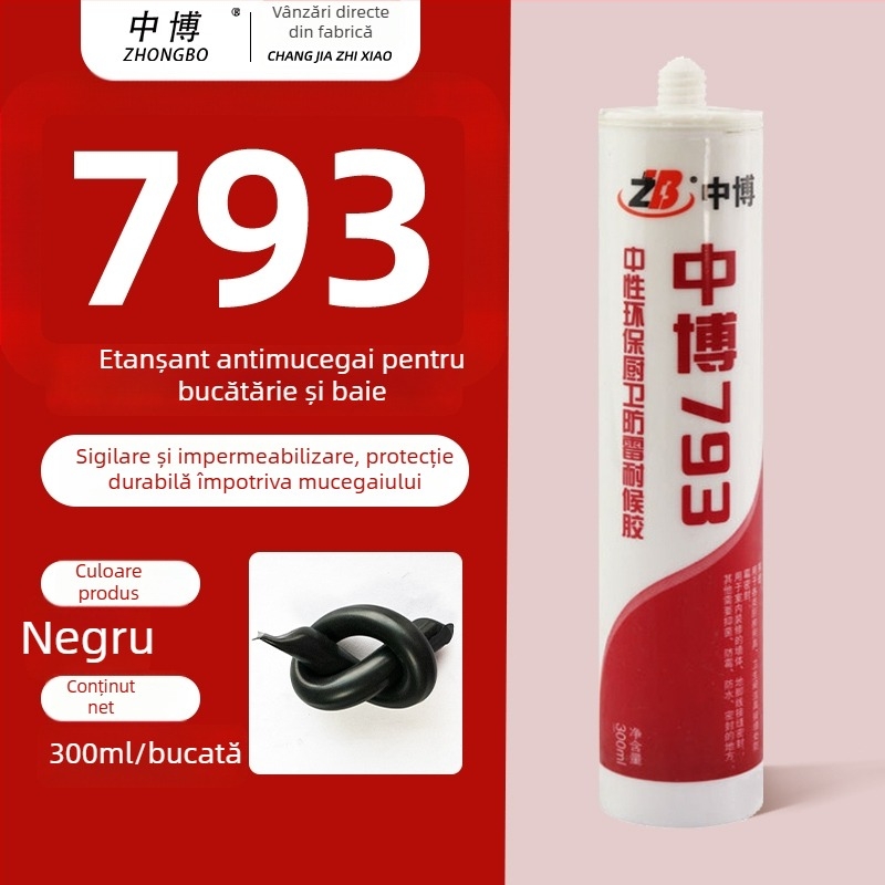 Etanșant pentru sticlă – Adeziv negru pentru dulapuri de bucătărie și baie, fixare inferioară, model F7886M5S69HTTJ, tip despărțit, drenaj pe podea, stil american