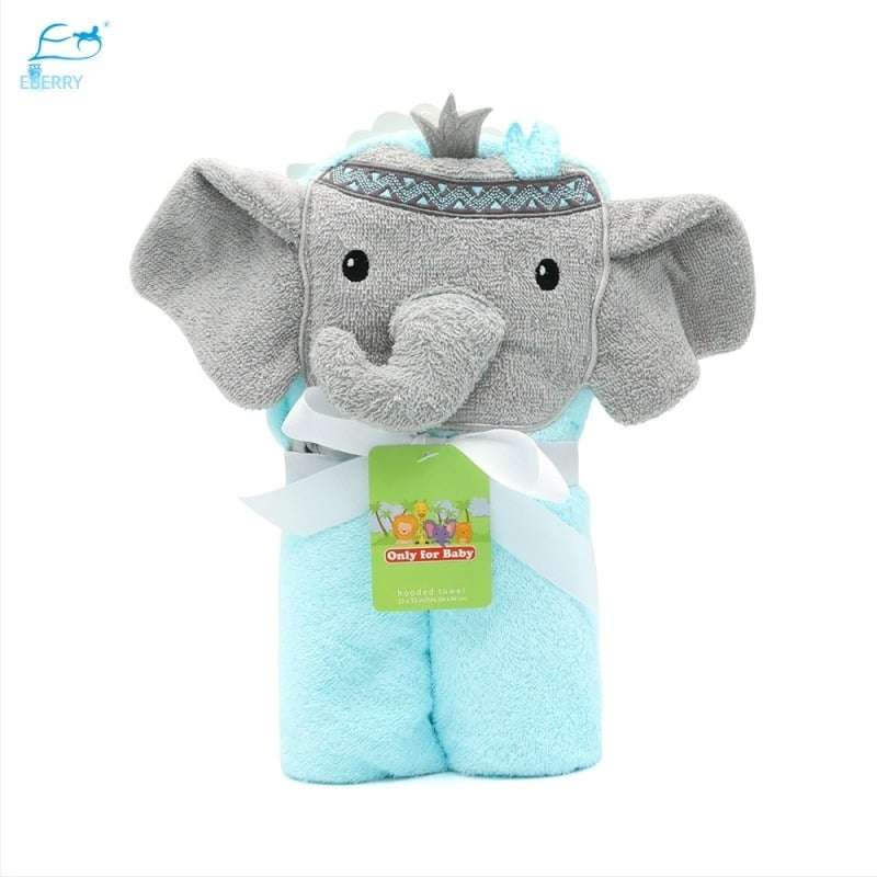 Pătură- prosop de baie pentru bebeluși, 100% bumbac, 350gsm, pentru sugari 1–3 ani, stil Cartoon, personalizare disponibilă