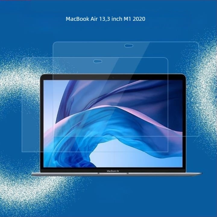 Protecție ecran temperată pentru MacBook Pro/Air — prelucrare mecanică, proces OEM, greutate ~50 g
