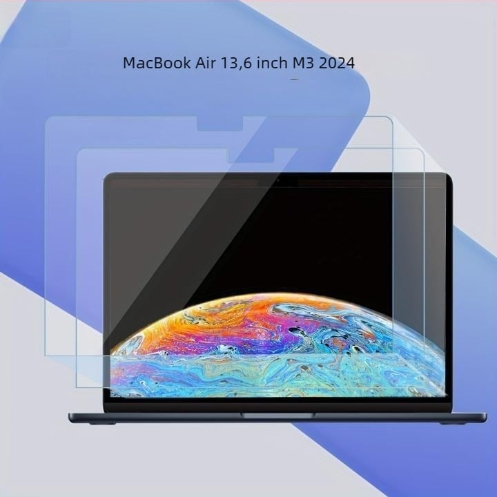 Protecție ecran temperată pentru MacBook Pro/Air — prelucrare mecanică, proces OEM, greutate ~50 g