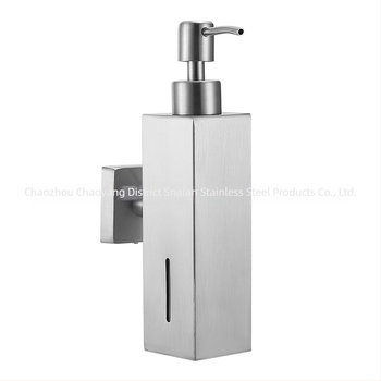 Distribuitor de săpun din oțel inoxidabil 304 – montat pe perete, acționare prin apăsare, finisaj electrogalvanizat, stil modern minimalist