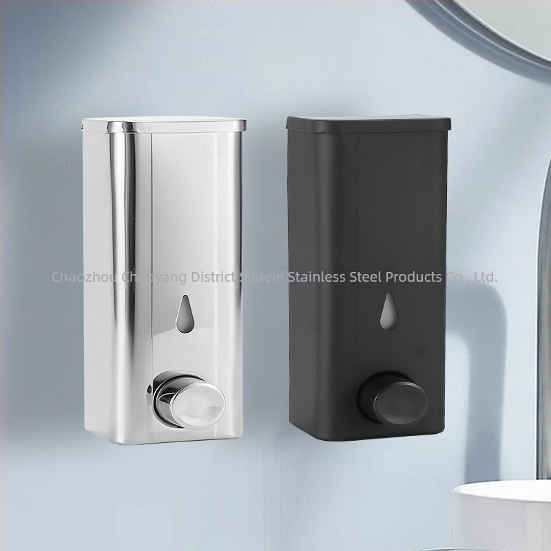 Distribuitor de săpun din oțel inoxidabil 304 – montat pe perete, acționare prin apăsare, finisaj electrogalvanizat, stil modern minimalist