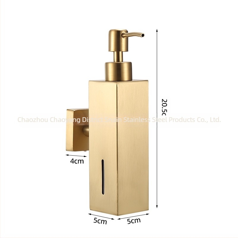 Distribuitor de săpun din oțel inoxidabil 304 – montat pe perete, acționare prin apăsare, finisaj electrogalvanizat, stil modern minimalist