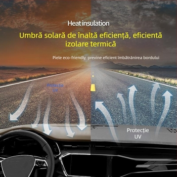 Covor pentru panoul de bord Honda Haoying 2024 — model geometric, logo imprimat, izolație termică și umbrire