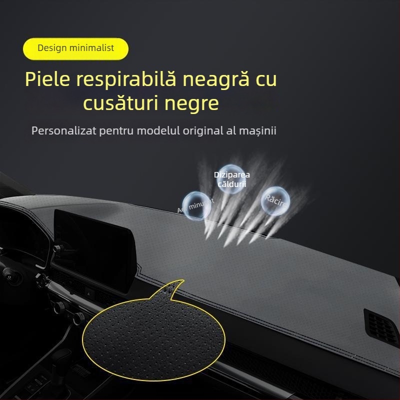 Covor pentru panoul de bord Honda Haoying 2024 — model geometric, logo imprimat, izolație termică și umbrire