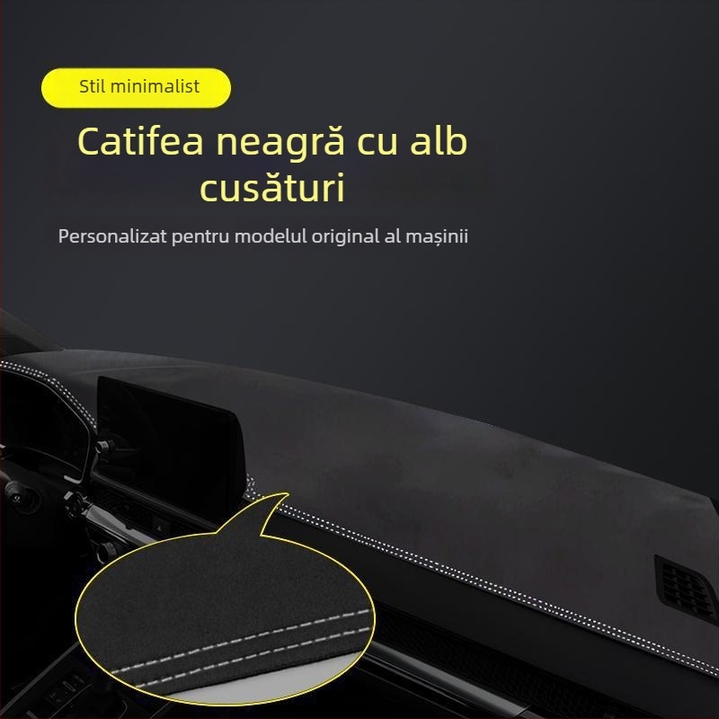 Covor pentru panoul de bord Honda Haoying 2024 — model geometric, logo imprimat, izolație termică și umbrire