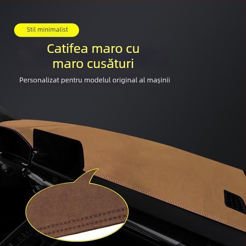 Covor pentru panoul de bord Honda Haoying 2024 — model geometric, logo imprimat, izolație termică și umbrire