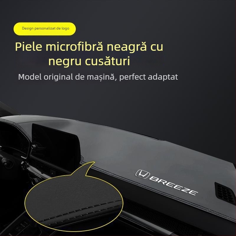 Covor pentru panoul de bord Honda Haoying 2024 — model geometric, logo imprimat, izolație termică și umbrire