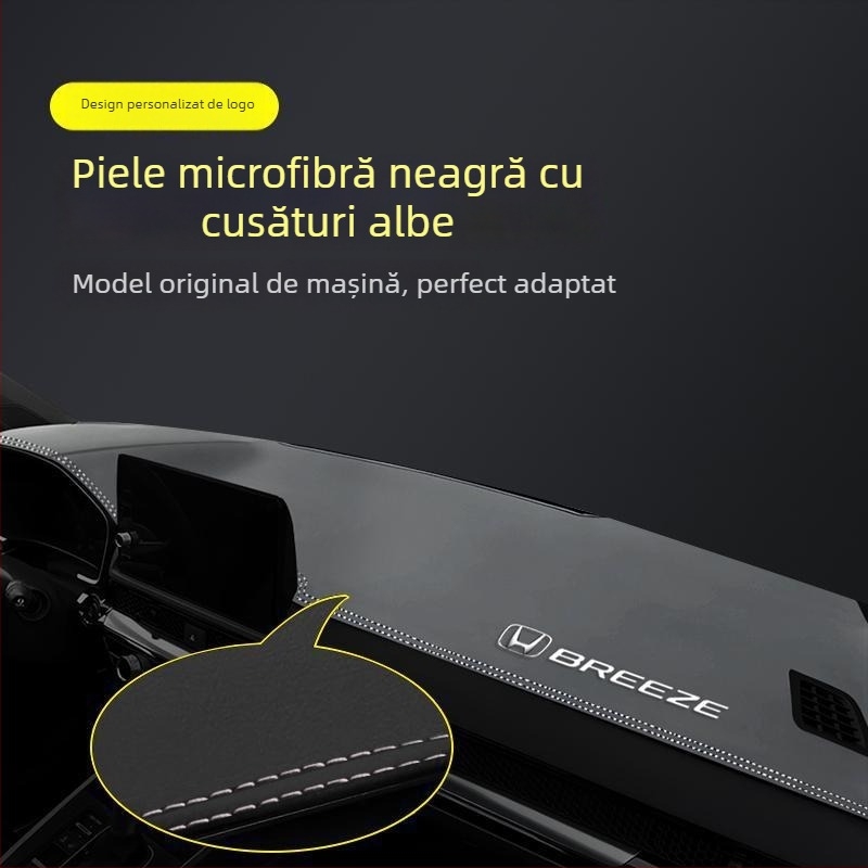 Covor pentru panoul de bord Honda Haoying 2024 — model geometric, logo imprimat, izolație termică și umbrire