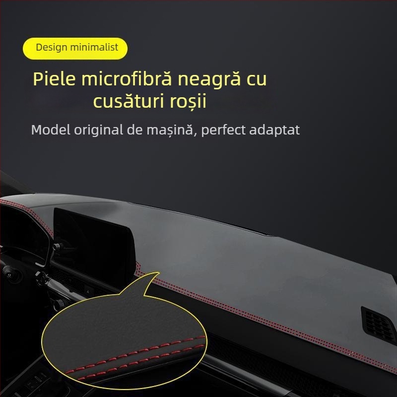 Covor pentru panoul de bord Honda Haoying 2024 — model geometric, logo imprimat, izolație termică și umbrire