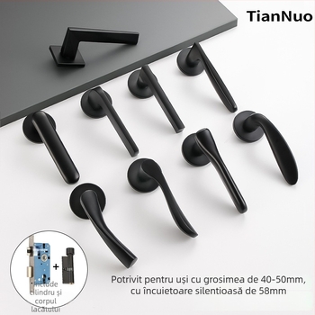 Încuietoare pentru uși interioare din lemn – încuietoare 58-split, aluminiu, Tiannuo, stil modern minimalist