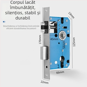 Încuietoare pentru uși interioare din lemn – încuietoare 58-split, aluminiu, Tiannuo, stil modern minimalist