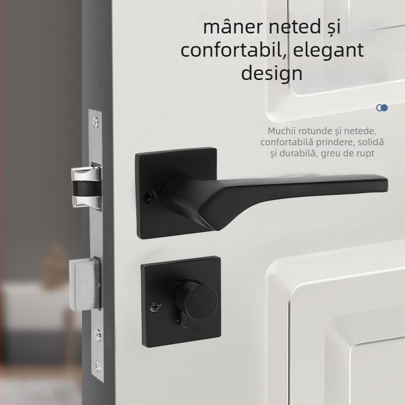 Încuietoare pentru uși interioare din lemn – încuietoare 58-split, aluminiu, Tiannuo, stil modern minimalist