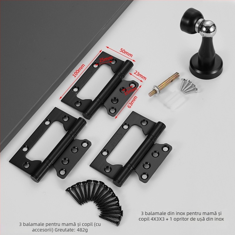 Încuietoare pentru uși interioare din lemn – încuietoare 58-split, aluminiu, Tiannuo, stil modern minimalist