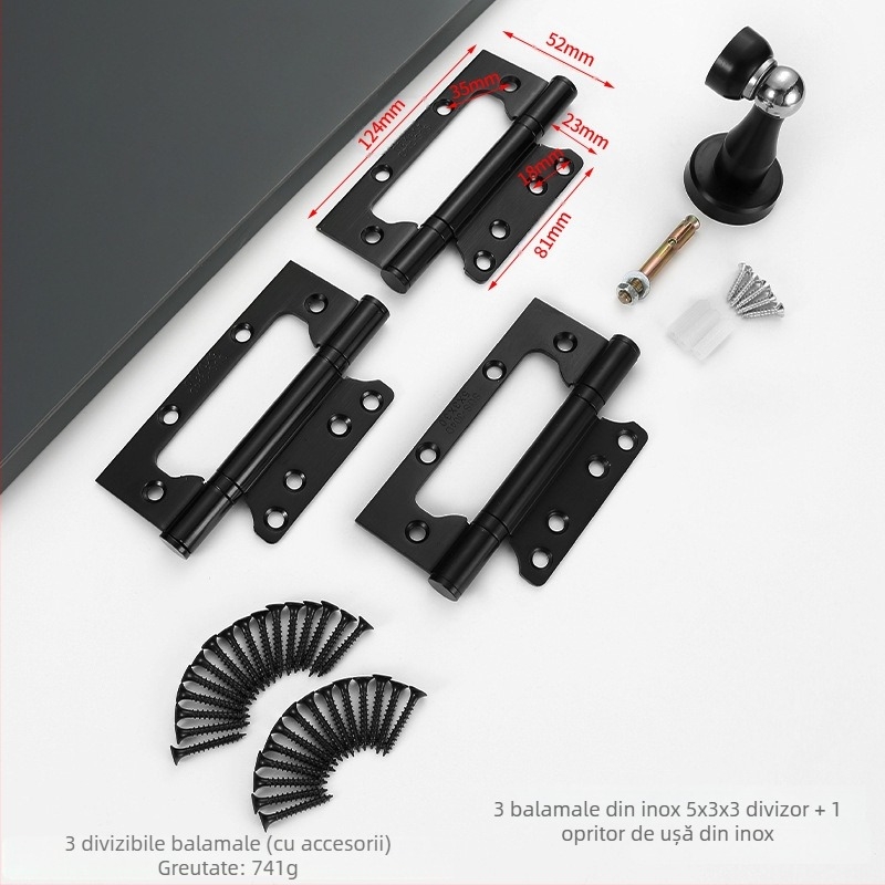 Încuietoare pentru uși interioare din lemn – încuietoare 58-split, aluminiu, Tiannuo, stil modern minimalist