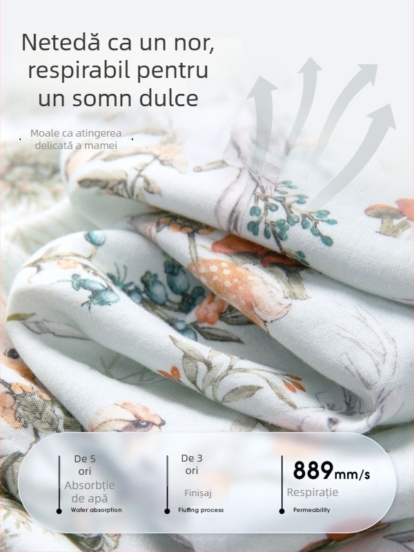 Sac de dormit pentru copii, toate anotimpurile, cu picioare despărțite, din bambus-pamuk, antibacterian, absorbția umezelii