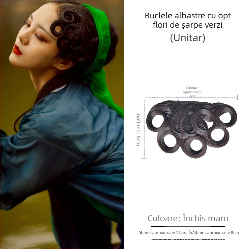 Perucă cu breton înclinat, țesut manual, potrivit pentru toate formele feței