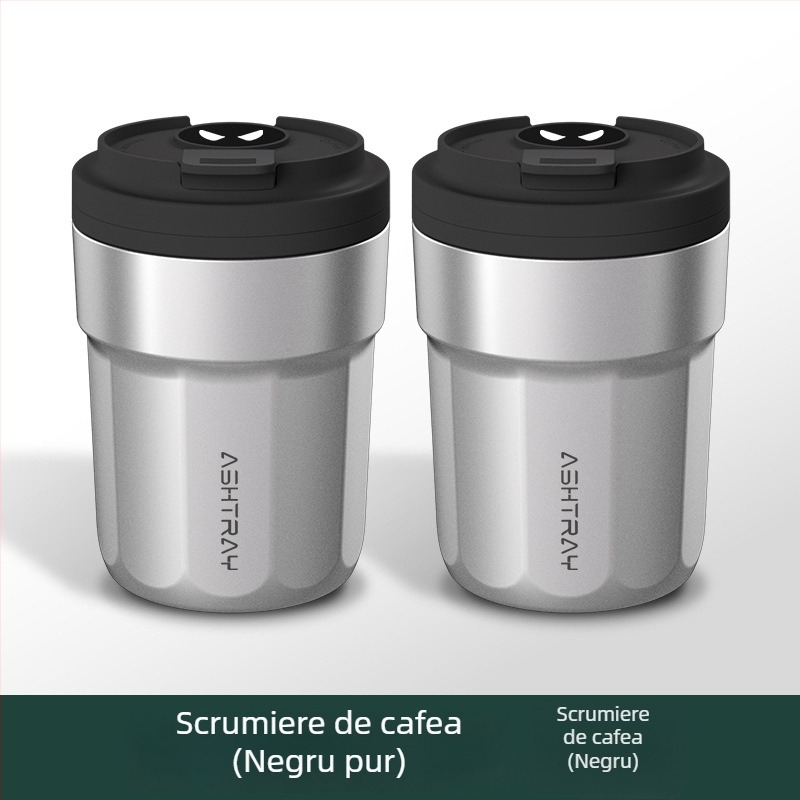 Cenușar auto cu capac, material ABS, model universal, proces de gravare, stingere automată a fumului