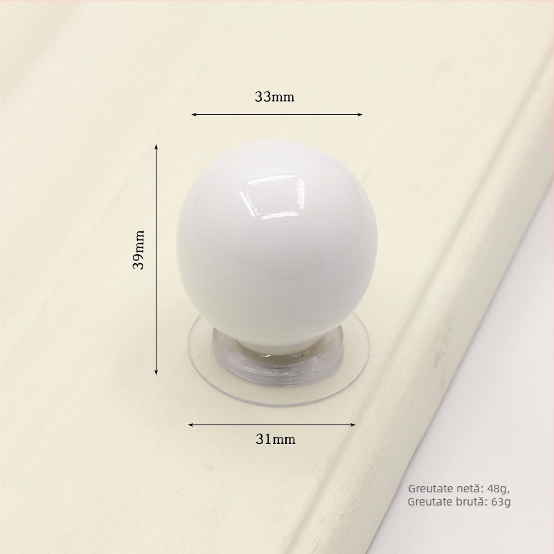 Maner pentru dulap/sertar fără găuri, ceramică și cupru, stil modern minimalist, Finisaj glazurat